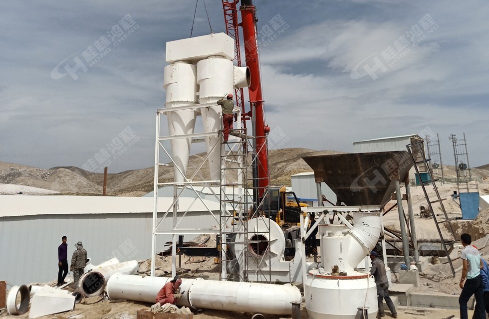 HCQ1500摆式磨粉机宁夏客户安装现场